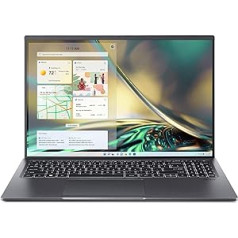 Acer Swift X (SFX16-52G-77RX) Ultrabook / Laptop | 16 WQXGA Display | Intel Core i7-1260P | 16GB RAM | 1TB SSD | Intel ARC A370M | Windows 11 | QWERTZ Keyboard | Grey