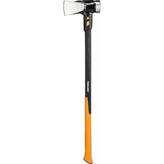 Fiskars 1020220 splitting axe IsoCore XXL to the columns of root pieces or to the driving of wedges, length: 92 cm, weight: 4.68 kg, black/orange