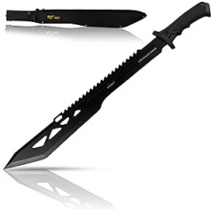 Xforst Large Machete MTech kopējais garums 64,5 cm ar fiksētu asmeni, ietver apvalku