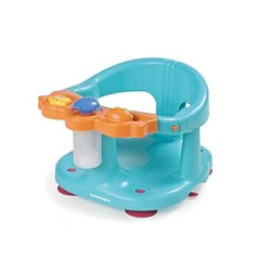 Foppapedretti Tuffetto, Badewannensitz, 30 x 38,5 x 24,5 cm, 870 g, für Kinder bis zu 13 kg, hellblau/orange