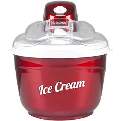 BEPER, Red P102GEL001 Home 1.5 L - Soft Ice Cream Machine, Aluminium/ABS, 1.5 Litres
