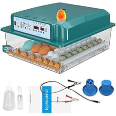 Fully Automatic Incubator Poultry Eggs Incubator with Automatic Rotation System, Incubator Chicken with Moisture Monitoring and Temperature Control (24-36 Eggs)