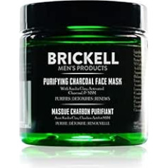 Brickell vīriešu attīrošā ogles sejas maska Hautpflegeprodukt, natürliche und organsche Aktivkohle-Gesichtsmaske mit entgiftendem Kaolin-Ton, 118ml, geruchsneutral