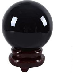 C&Z 150 mm (5,9 collas) liela zīlēšanas melna kristāla bumba buršanai Obsidiānu dziednieciskie kristāli Mājas tekstils Meditācijas rotājumi