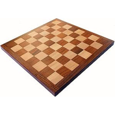 16 x 16 inch wooden chess board for collecting, without figures, matching chess pieces made of wood and brass, chess pieces are available separately from the StonKraft brand