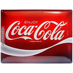 Nostalgic-Art Retro Tin Sign 30x40cm Coca-Cola - Logo Red Lights - Gift Idea for Coke Fans Metal Vintage Design