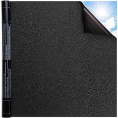 DOWELL Blackout Film for Windows, Opaque Window Film, Black, 90 x 200 cm, Tint Film, Blackout Film, Self-Adhesive Self-Adhesive Dark Blackout Film, Opaque Adhesive Film