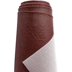 A-Express smagais mākslīgās ādas audums graudainas tekstūras imitācijas ādas vinila ādas audums automobiļu mājas apdares materiāls - 200 cm x 140 cm bordo
