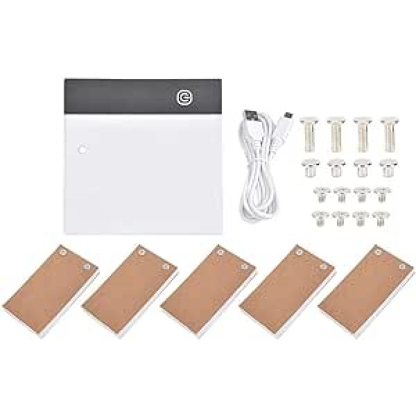 Cikonielf Rokas zīmēšanas LED roku zīmēšanas LED tāfele Portatīvā pozicionēšanas atvere USB Flip Book Kit Glezniecības piederumu zīmēšanas dēlis (USB) (USB)