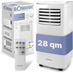 Bomann® gaisa kondicionieris, trīs vienā gaisa kondicionieris dzesēšanai, sausināšanai un ventilācijai, mobilais gaisa kondicionieris kluss ar 7000 BTU dzesēšanas jaudu, mobilais gaisa kondicionieris ar izplūdes šļūteni un