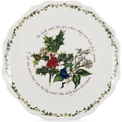The Holly & Ivy Gewellte Servierplatte, Keramik, Mehrfarbig