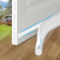 MAXTID Door Draught Excluder, 36 Inch Noise Blocker Soundproof Bottom Door Draught Excluder Seal Gap Reduce Cold Air Dust Smoke Wind/Breeze White Door Sweep