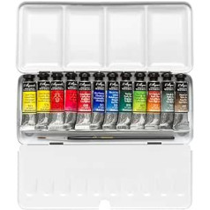 Sennelier - Akvareļu krāsa - 12 tūbiņas pa 10 ml metāla kastē