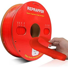 Repropper 95A TPU kvēldiegs 1,75 mm Elastīgs TPU 3D printera pavediens Izmēru precizitāte +/- 0,03 mm 1 kg Kartona spole (2,2 mārciņas) Augstas izturības 3D drukas kvēldiegs FDM 3D printerim, TPU sarkans