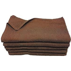 Towel Supercenter Dvieļu Supercenter 16x27 salona dvieļu krāsas (12 iepakojumi, 24 iepakojumi, 36 iepakojumi, 60 iepakojumi) 100% kokvilna frizētavām, nagu saloniem, sauļošanās saloniem, golfa laukumam (tumši brūns, 24)