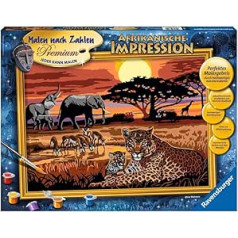 Ravensburger Paint by Numbers 28819 African Impression pieaugušajiem un bērniem no 14 gadu vecuma, dzeltena