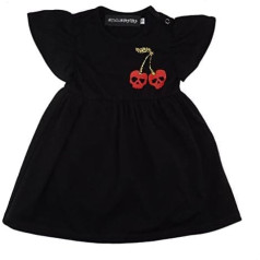 Metallimonsters Baby Mädchen (0-24 Monate) Kleid Schwarz Schwarz