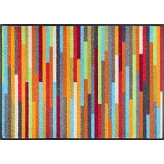 mazgāt+žāvēšana Mikado Stripes durvju paklājiņš, 60 x 85 cm, mazgājams lietošanai iekštelpās un ārā