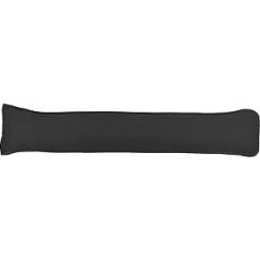 Black Polycotton Draught Excluder 92 x 20 cm