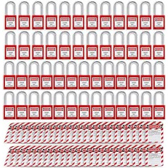 Lockout Tagout Locks Loto Tags - Lockout Locks Keyed Various Security Padlocks Lockout Station OMGTMD Lock Out Tag Out Kit (100, Red)