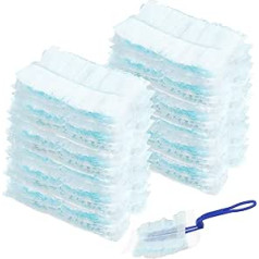 20 Pack Fluffy Duster Refills, Lightning Dust Magnet, Disposable Duster Heads, Handheld Duster Refills, Blue