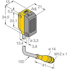 3011479-QS18AB6AFF200Q5, Opto Sensor Reflexionslichttaster