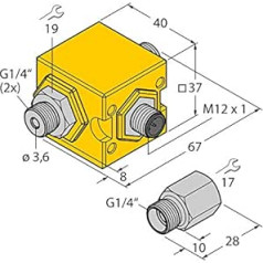 6870783-FCIC-G1/4A4P-LIL-H1141/1.0,Strömungsüberwachung, 4...20 mA linearisiert