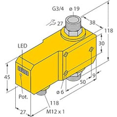 6870672-FCI-D20A4P-AP8X-H1141,Strömungsüberwachung Inline-Sensor