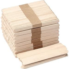 ZOENHOU 1000 gab. 4,5 collu popsicle sticks Dabīga koka konfektes, amatniecības konfektes, koka popsicle sticks Jumbo amatniecībai, modeļu veidošanai, mākslas piederumiem