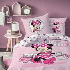 Minnie Mouse Flaneļa/Flaneleta gultas veļa Segas pārvalks 135 x 200 cm 80 x 80 cm · Bērnu gultas veļa meitenēm · Disney Minnie Mouse · 2-daļīgs · 1 spilvendrāna 80 x 80 cm + 1 segas pārvalks 135 x 200 cm