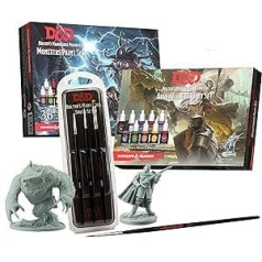 The Army Painter Dungeons and Dragons Nolzur's Marvelous Pigment Set, 46 Acrylic Paints, 4 Brushes, 2 Miniatures for Role Play, Tabletop Wargames Miniature Model Painting