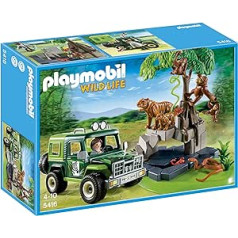 Playmobil Wild Life — 5416 džungļu dzīvnieki ar apvidus transportlīdzekli [Apvienotās Karalistes imports]