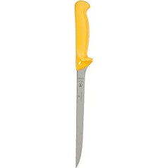 Victorinox, Swibo, Coltello da Cucina, Coltello da pesce con lama normale Flessibile, Colore Giallo, Lunghezza della Lama 20 cm, in acciaio, Colore Nero