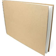 Artway Enviro spirālveida skiču grāmata, 100% pārstrādāts zīmēšanas papīrs, cietais vāks 35 loksnes 170 g/m2