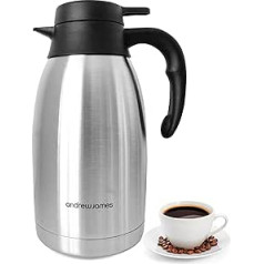 Andrew James Double Wall Thermal Coffee Carafe Vacuum Jug 2L