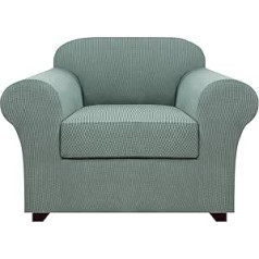 2 gabalu elastīgi dīvānu pārvalki 1 spilvena dīvāna krēslu pārvalkiem mājas mēbeļu pārvalkiem (pamatnes pārvalks un 1 sēdekļa spilvena pārvalks) Uzlabots, biezāks žakarda audums (1 vietīgs, salvija)