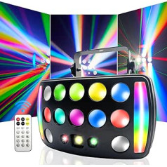 Eagou Diary Disco Light Party Light, 4 in 1 Party Lights RGBW Party Lighting LED Stage Light Disco Light Effect Mūzikas vadāma 50 W DJ Light DMX Light ar tālvadības pulti mājas ballīšu disko bāram