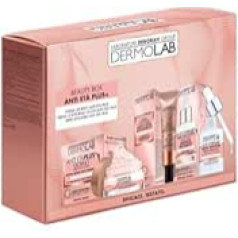 Dermolab - Beauty Box Anti-Aging Plus ar sejas un kakla krēmu 50 ml, nostiprinošu liftinga efektu, acu un lūpu krēmu 15 ml un stiprinošu serumu 30 ml, ar maisiņu