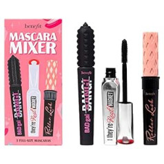 Benefit Mascara Mixer pilna izmēra liftinga un pagarinoša skropstu tuša, locīšanas skropstu tuša un apjomu palielinoša skropstu tuša