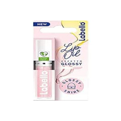 Labello Lip Oil Glossy Effect - Glossy Shine 5,5 ml, lūpu spīdums ar veganu formulu, apjoma spīdums, 100% dabīgs lūpu spīdums