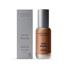 Mádara MÁDARA organiskā ādas kopšana | Skin Equal Soft Glow tonālais krēms SPF15#90 CHESTNUT - 30 ml, viegls minerāls tonālais krēms, Longwear, dabīgi mirdzoša ādas apdare un regulējams pārklājums, vegāns