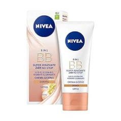 Nivea Daily Essentials BB krēms 5-in-1 Beautifying Moisturizer no vidēja līdz tumšam SPF 10 - 50 ml NIVEA iepakojumā pa 3