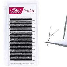 Fadvan YY Skropstu pieaudzēšana 0,07 D Curl 8-14 mm Mix 12 rows Curl 2D Easy Fan Self-Fanning Volume Eyelashes Fabricated Fan Soft FADVAN Professional Eyelashes (0.07-D-8-14 Mix)