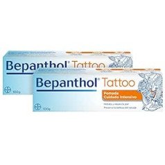 Bepanthol Tattoo Cream with Panthenol - Moisturises - Repairs the Skin After Tattoo and Preserves the Beauty of the Tattoo - 2 x 100 g - No Preservatives and Perfume Free