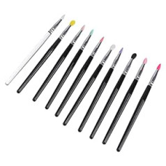 Ohphcall 10gb Eyeshadow Brush Grims lūpu krāsa aplikators lūpu masku otiņas Silikona aplauzums aplikators Silikona sejas skrubis Make Up Tool Miss -plastmasas rokturis