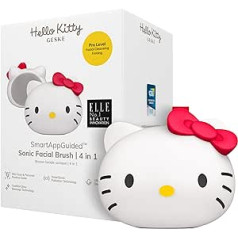 Geske x Hello Kitty SmartAppGuided™ Sonic Facial Brush, 4 in 1, Electric Facial Cleansing Brush, Cleansing Brush, Skin Cleansing, Skincare, Gentle Cleansing