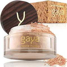 Gaya Cosmetics Mineral Foundation grima pūderis — vegānu profesionāls dabīgs, pilnībā pārklājošs grima pulveris ar augstu pārklājumu jutīgai ādai (Shade MF4)