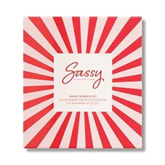 Sassy By Savannah Chrisley Sassy Sparkle Kit — mirdzošas, šķidras acu ēnas un lūpu spīdumi — papildina visus ādas toņus — saskaņojoši toņi izsmalcinātai apdarei — 4 gabalu grima komplekts