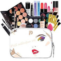 Pure Vie Multi-Purpose Makeup Kit Eyeshadow Concealer Lūpu spīdums Powder Foundation Powder Blush Grima paletes komplekts Sleek Powder Eye Shadow Rich Colors Cosmetic Kit Makeup Gift Set #085