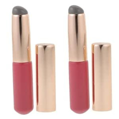 Popetpop 2pcs Lip Brush Travel Lip Brush Lūpu krāsas aplikators Lūpu aplikators Lūpu skrubis Brush Lūpu krāsas aplikatori izgatavoti no silikona Dirt Brush Korektors lūpu spīdums Travel